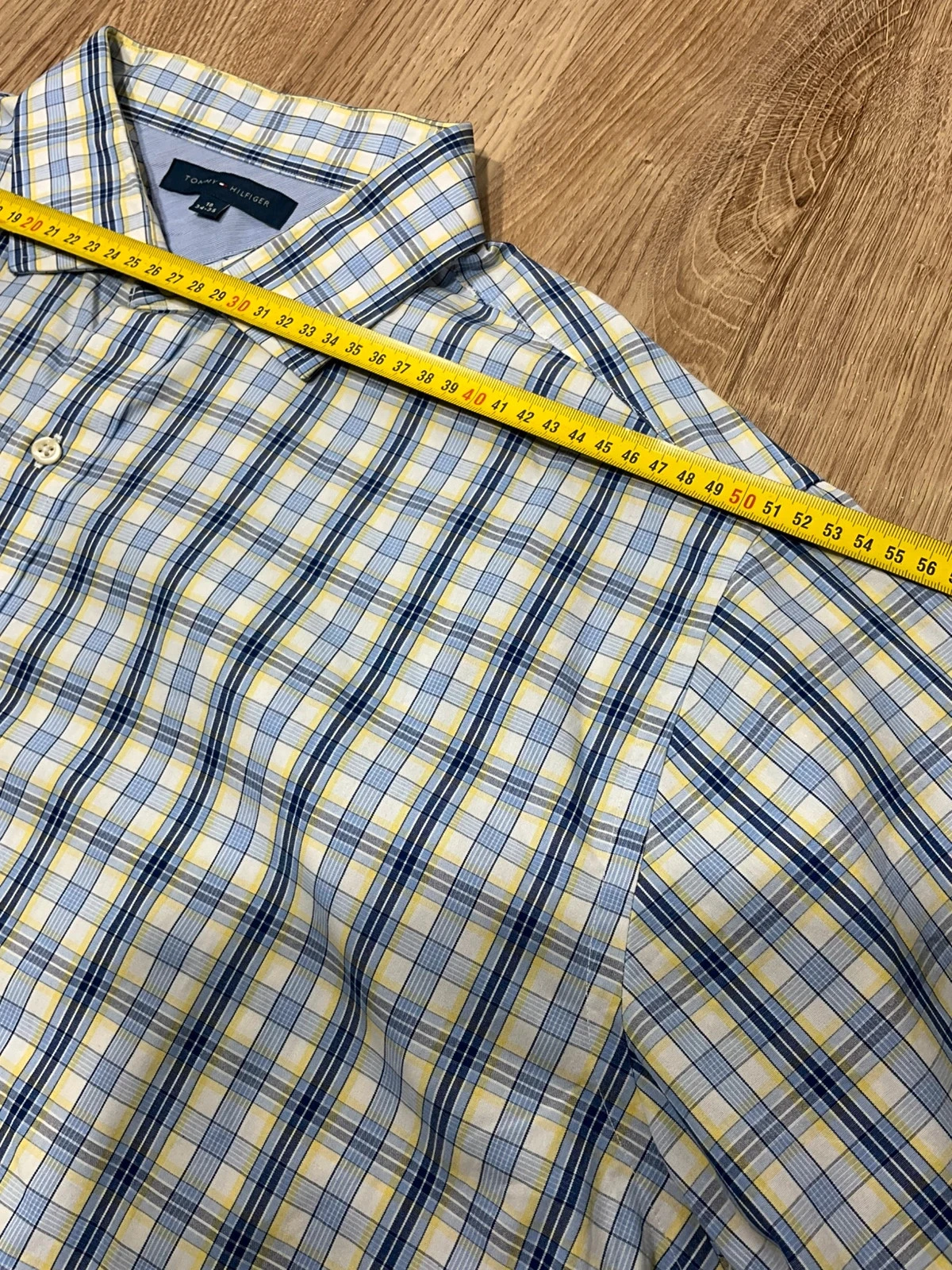 Chemise Tommy Hilfiger Taille 18 34-35 Prepy Coton Bleu Jaune Carreaux – photo 11
